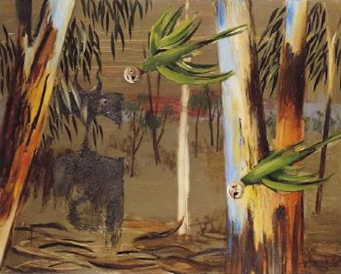 Faun and parrots by Albert Tucker
