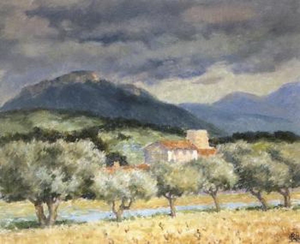 Farmhouse and olive trees, South of France by Rupert Charles Wulsten Bunny