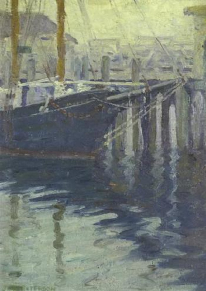 Gloucester Harbour scene by Jane Peterson