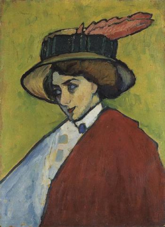 Portrait of young woman wearing large hat - Polin by Gabriele Münter