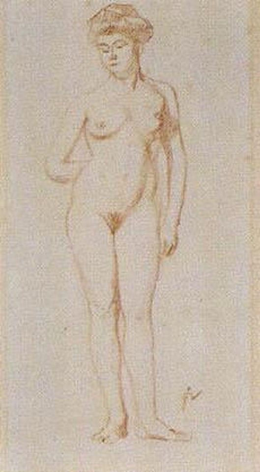 Standing female nude by Félix Vallotton