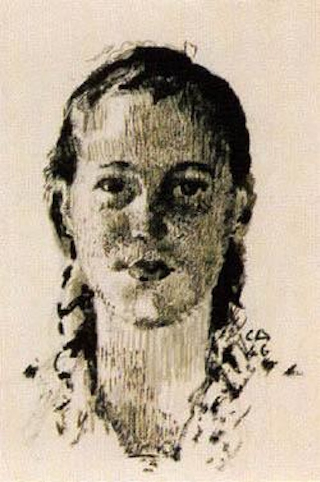 Girl's portrait by Cuno Amiet