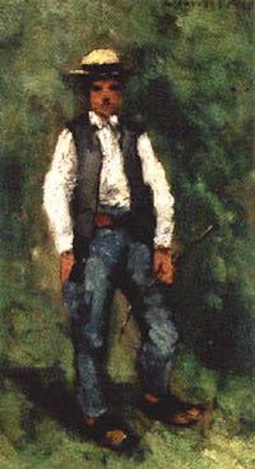 Peasant in straw hat by Paul Désiré Trouillebert