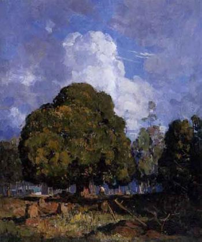 Mr Streeton potato crop by Arthur Ernest Streeton