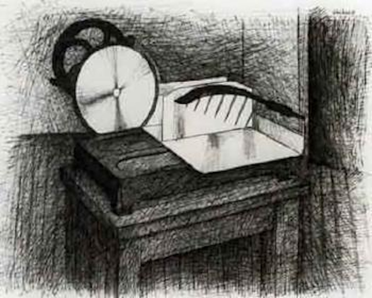 Study for the bacon cutter's shop No.1 by John Brack