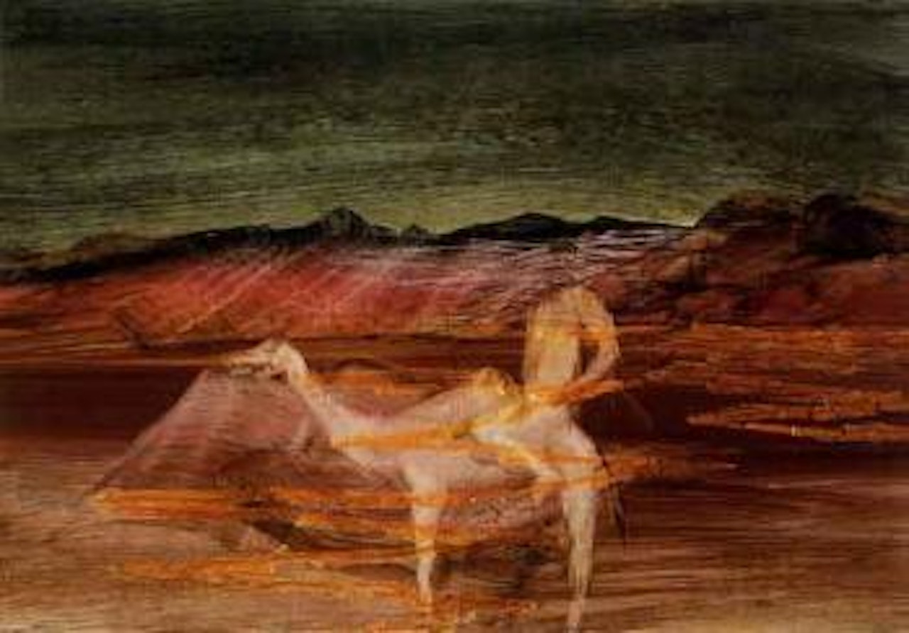 Explorer in landscape by Sidney Nolan