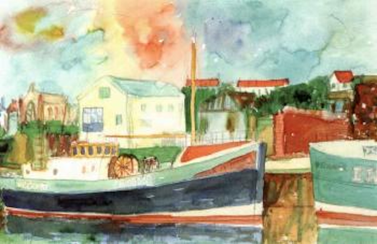 Fishing harbour by John Bellany