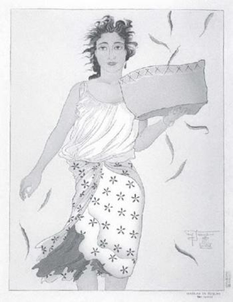 Mango seller by Paul Jacoulet