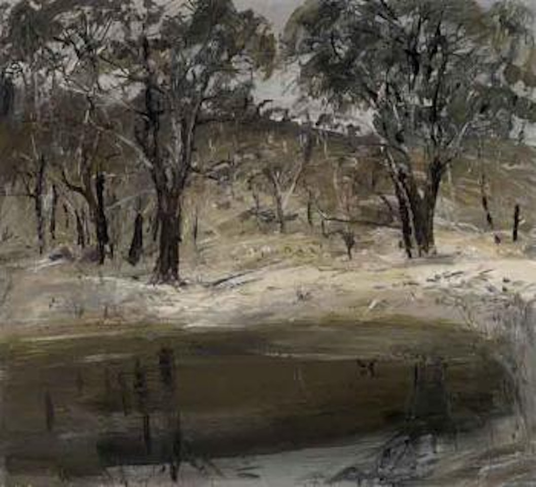 Bush landscape with dam by Arthur Merric Bloomfield Boyd