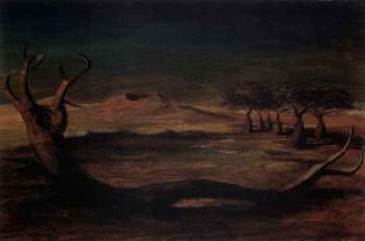 Landscape with bottle trees by George Russell Drysdale