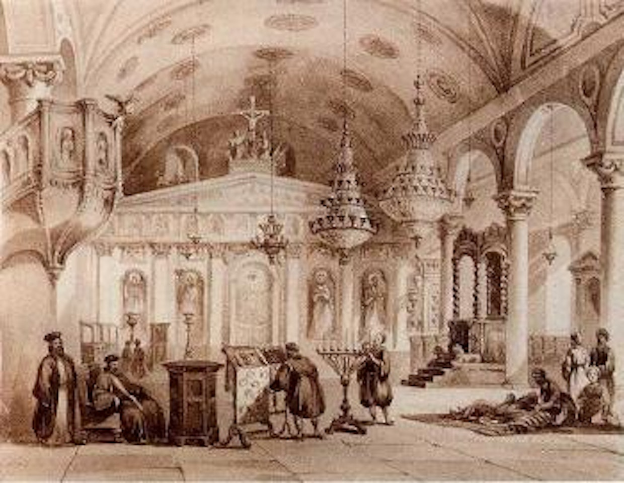 Greek Church of Baloukli near Constantinople by Thomas Allom