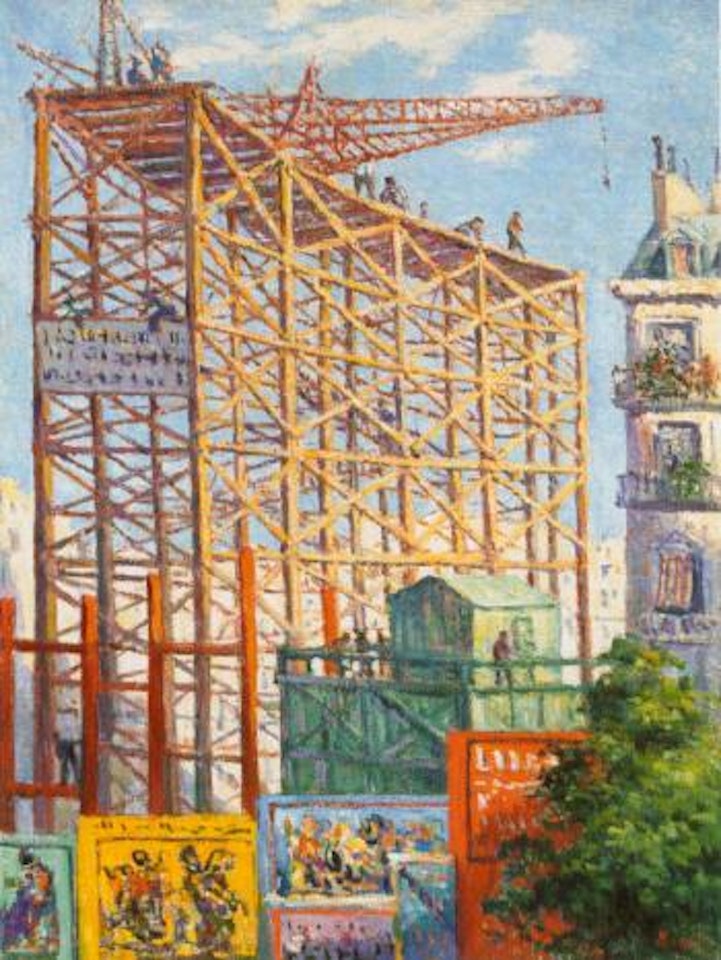 Echafaudages et affiches by Maximilien Luce