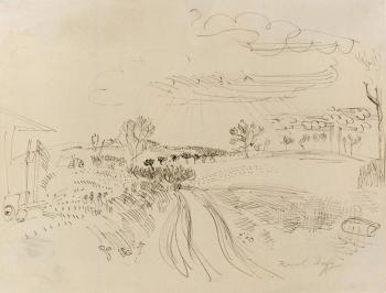 Paysage de provence. Regate a cowes by Raoul Dufy