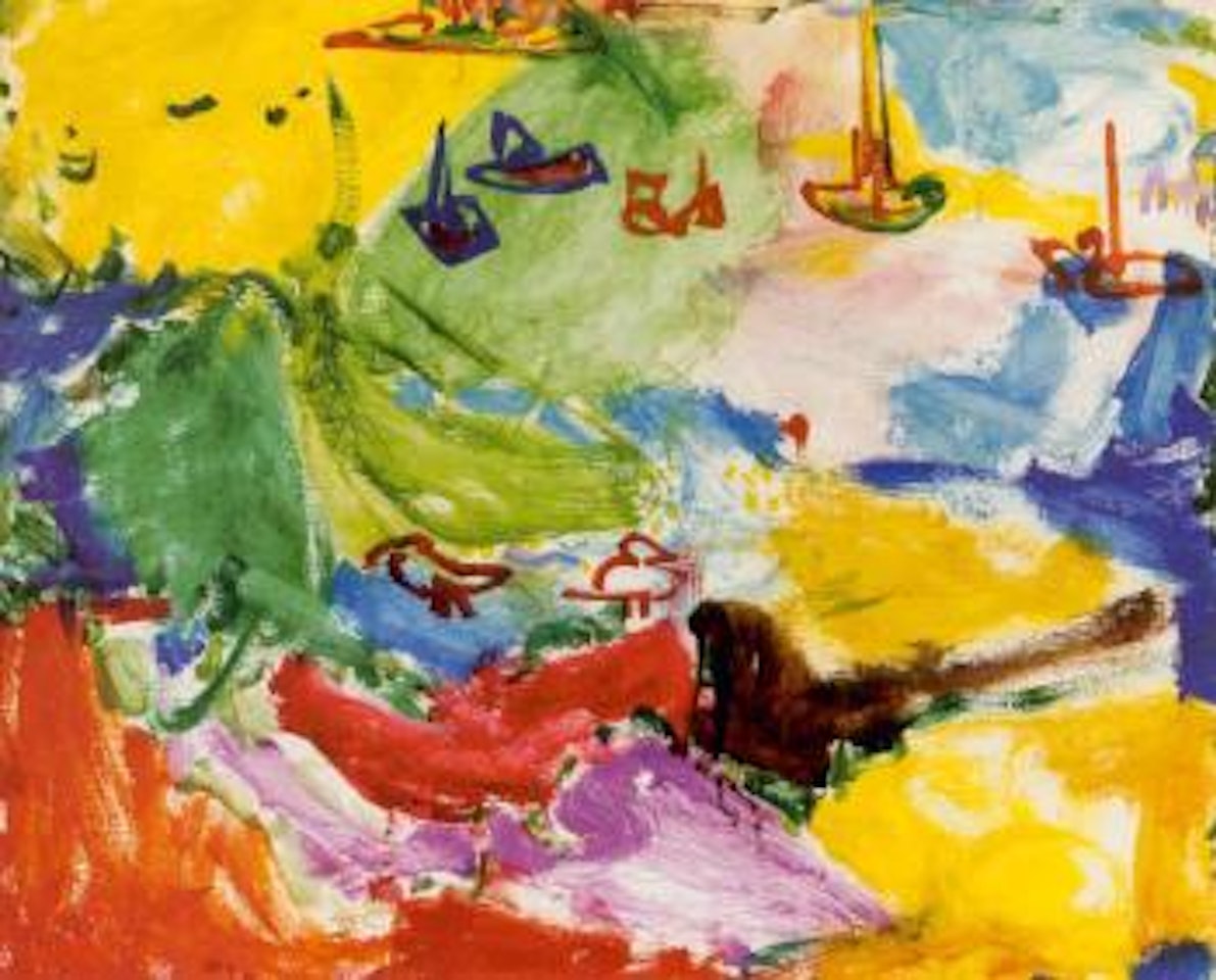 Untitled - gulls with sailboats by Hans Hofmann