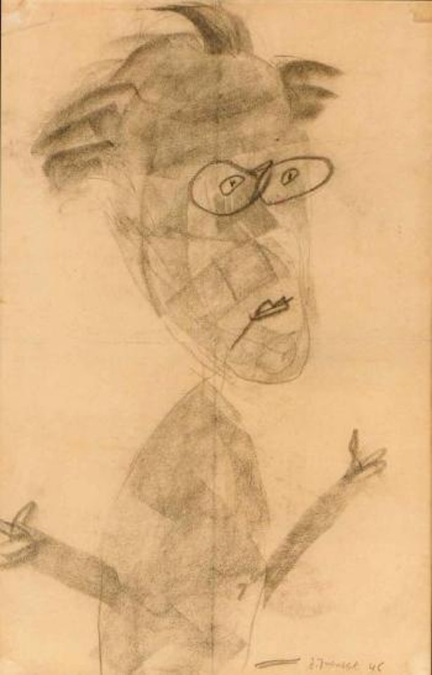 Portrait d'Andre Dhotel by Jean Dubuffet