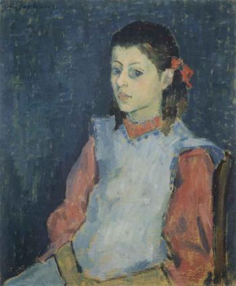 Madchen mit weisser schurze - Girl with a white apron by Alexej von Jawlensky