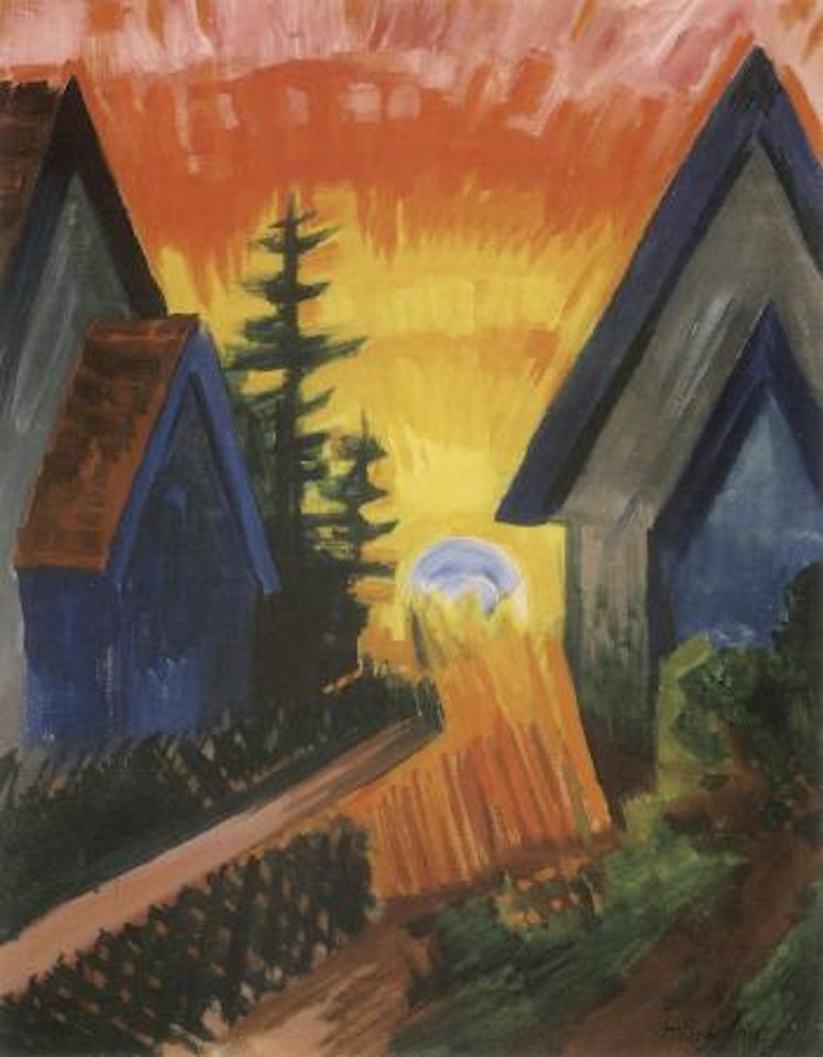 Sonnenuntergang - sunset by Max Pechstein