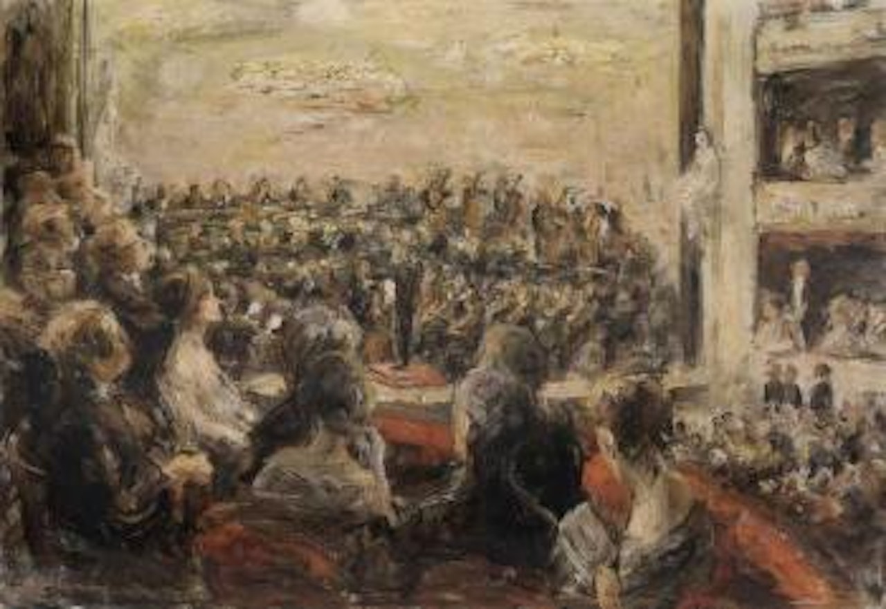Konzert in der oper - Concert at the opera by Max Liebermann
