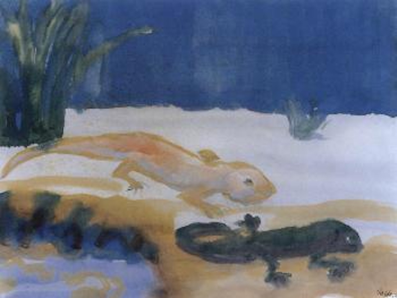 Eidechsen - Lizards by Emil Nolde