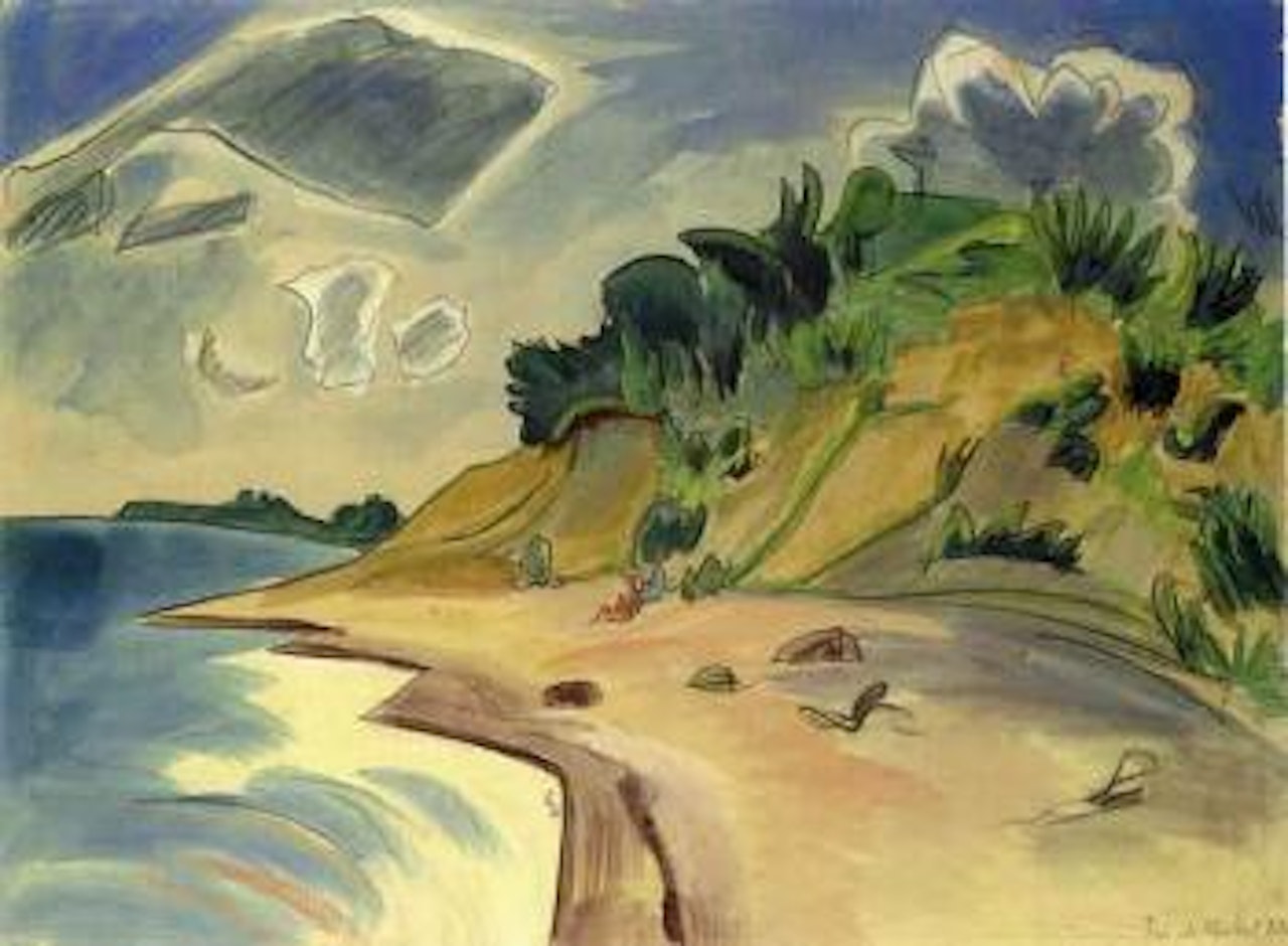 Uferlandschaft - Coast landscape by Erich Heckel