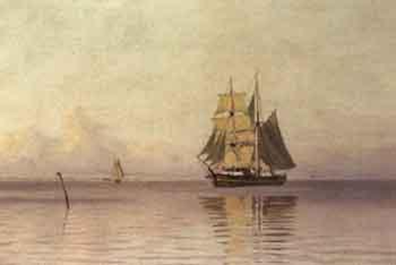 Calm day at Sundet by Alfred Olsen