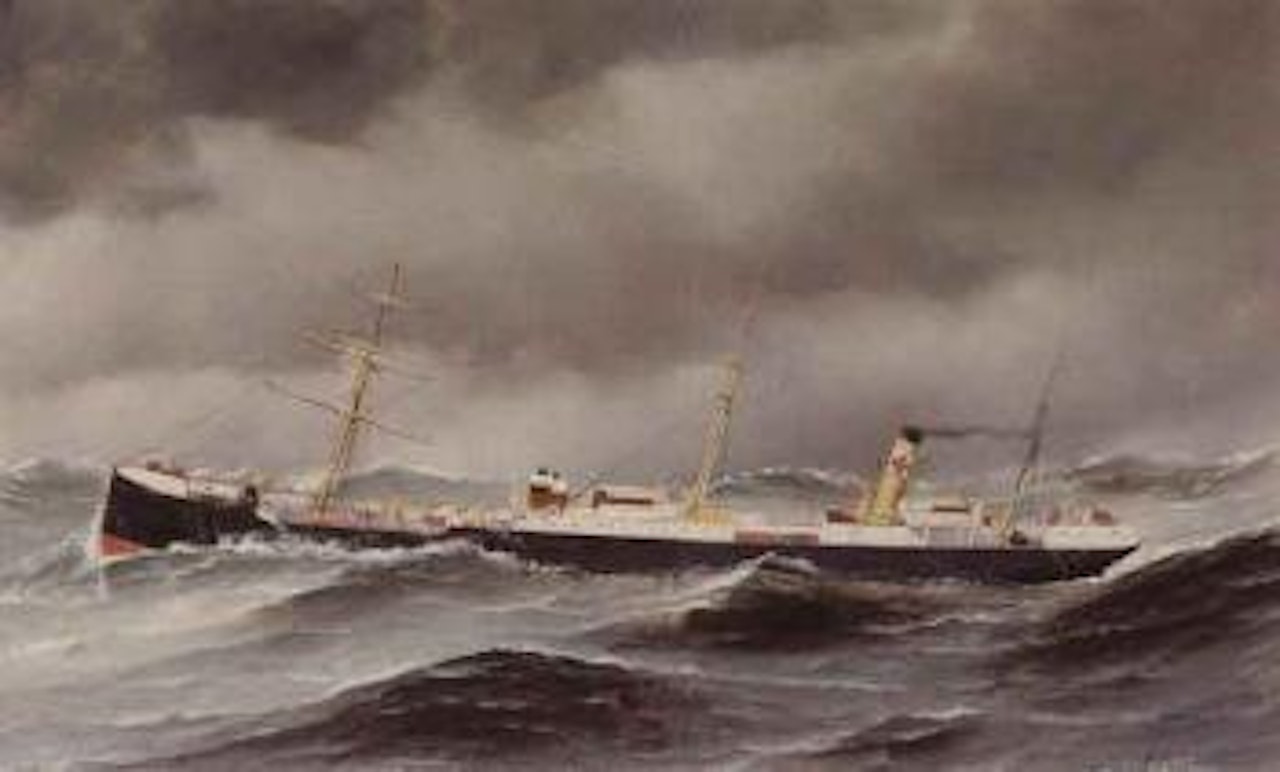 Ship's portrait of Christine by Antonio Jacobsen