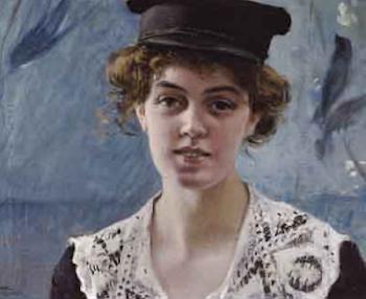 Young female student with cap by Paul Fischer
