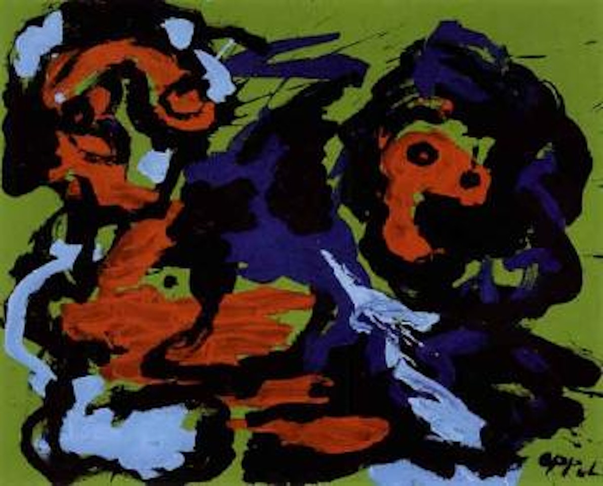 Two figures by Karel Appel