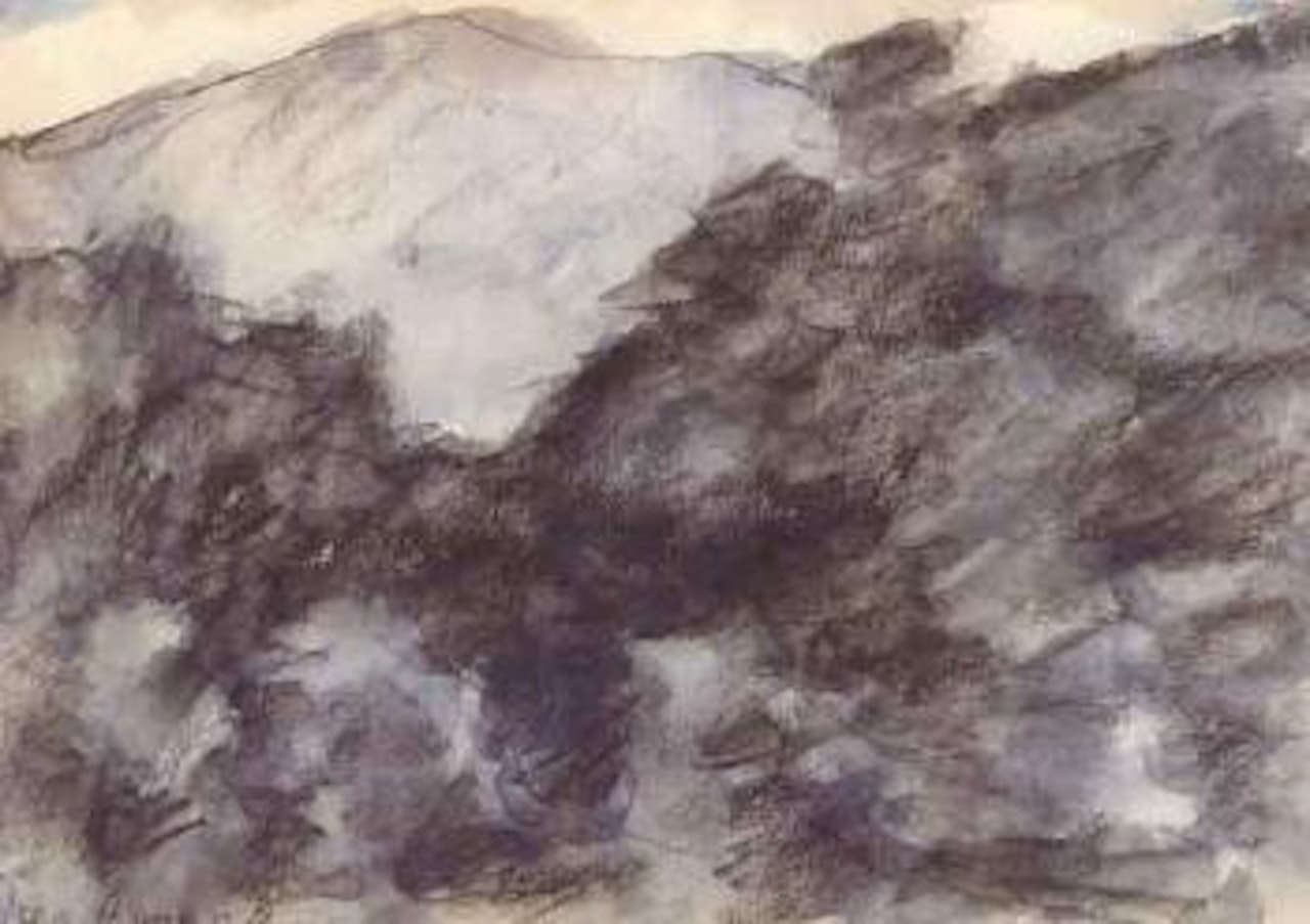 Untitled, mountain landscape by Diego Rivera