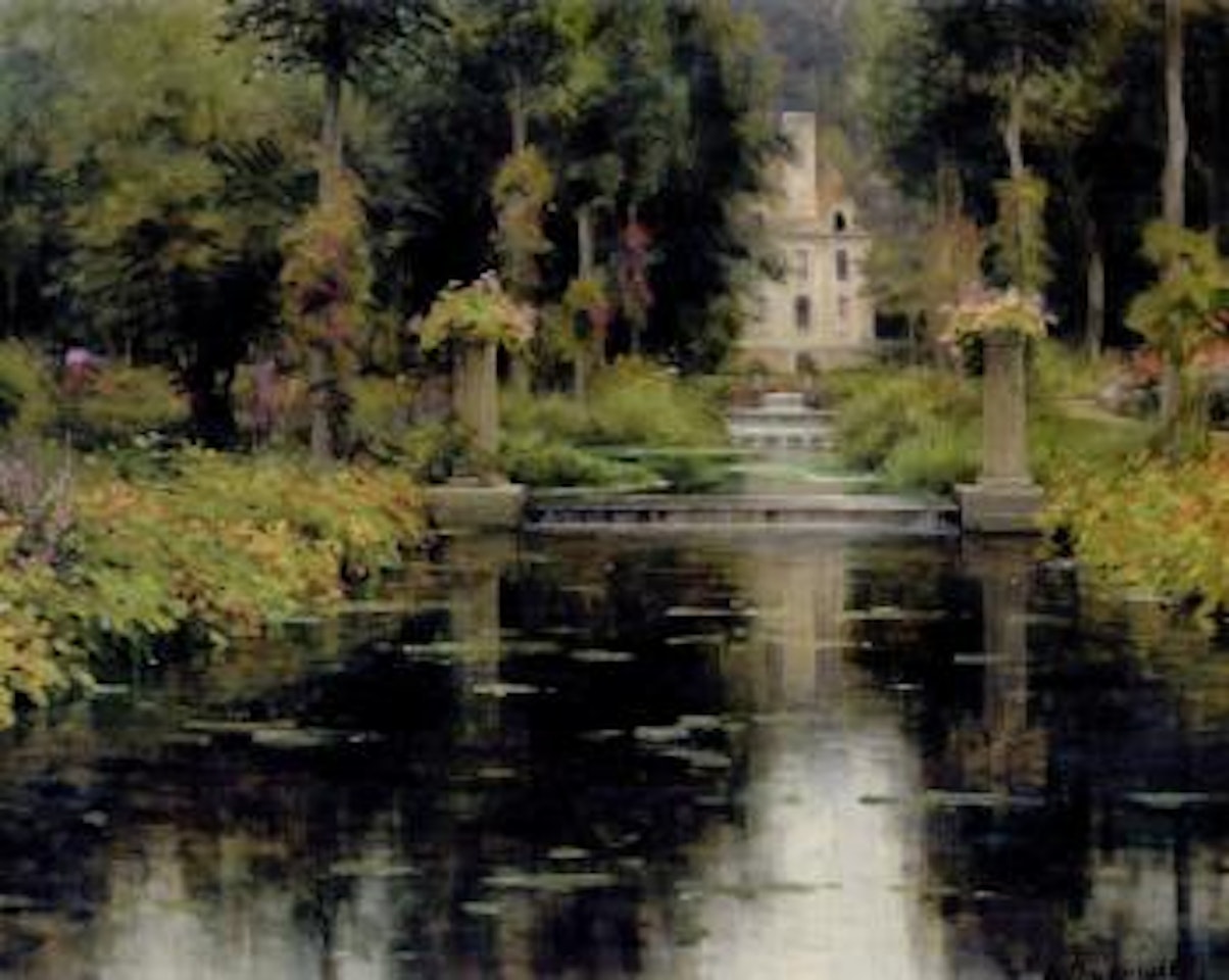 View of a chateaux by Louis Aston Knight