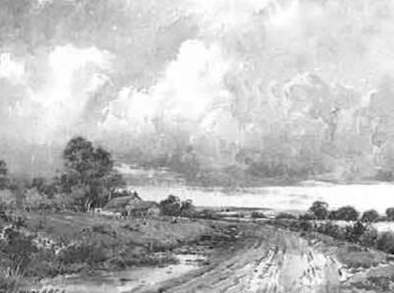 After rain, Surrey Common by Noel Harry Leaver