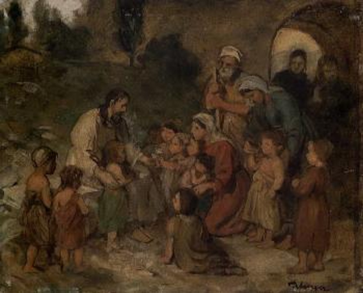 Let the children come unto me by Franz von Defregger