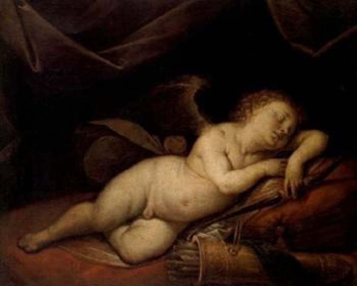 Sleeping cupid by Guido Reni
