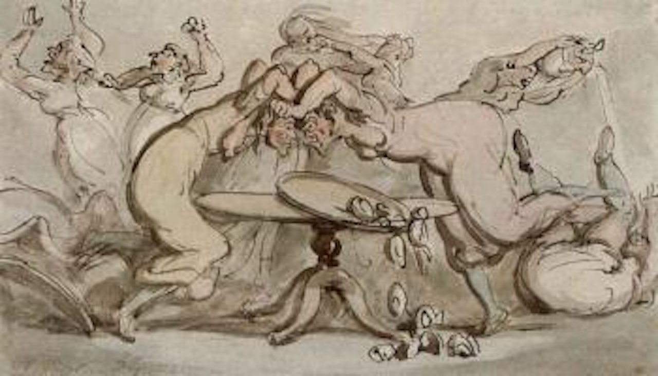 Blue stocking club by Thomas Rowlandson