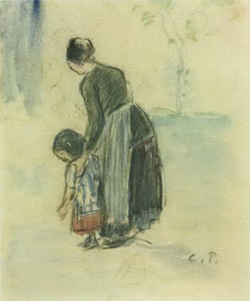 Paysanne et enfant by Camille Pissarro