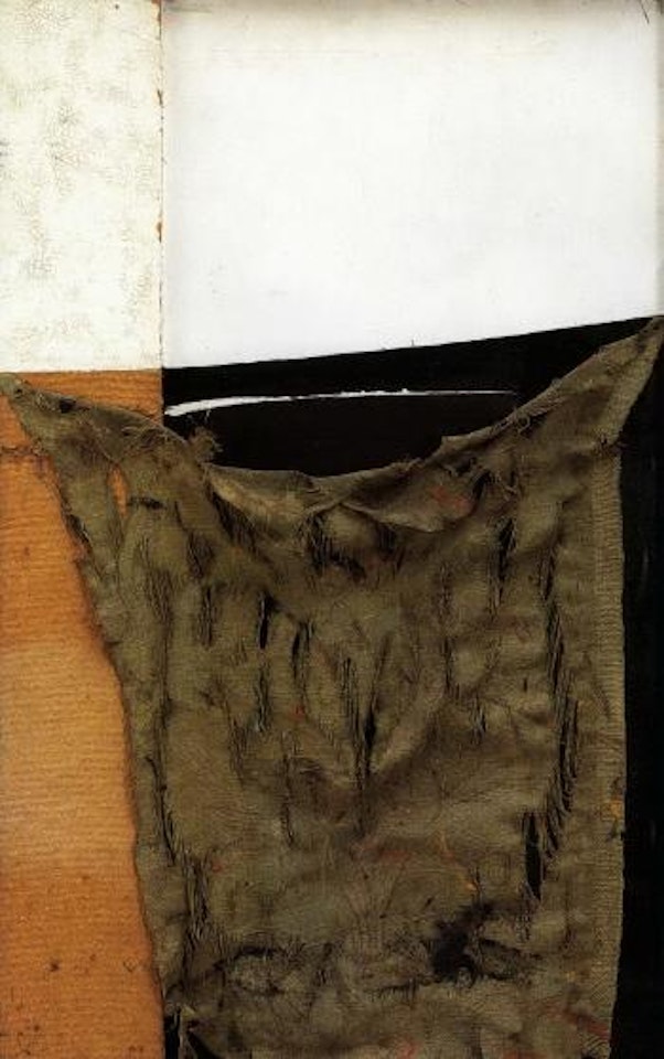 Sacco bianco nero by Alberto Burri