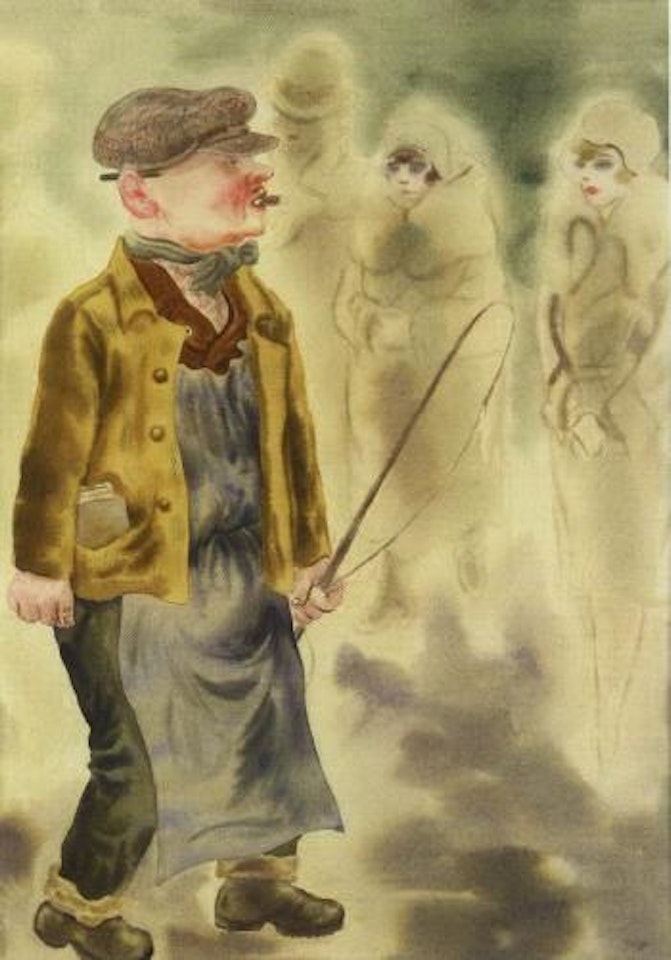 Kutschers gehilfe Berliner Strassenszene - Carter's man, Berlin - Berlin street scene by George Grosz