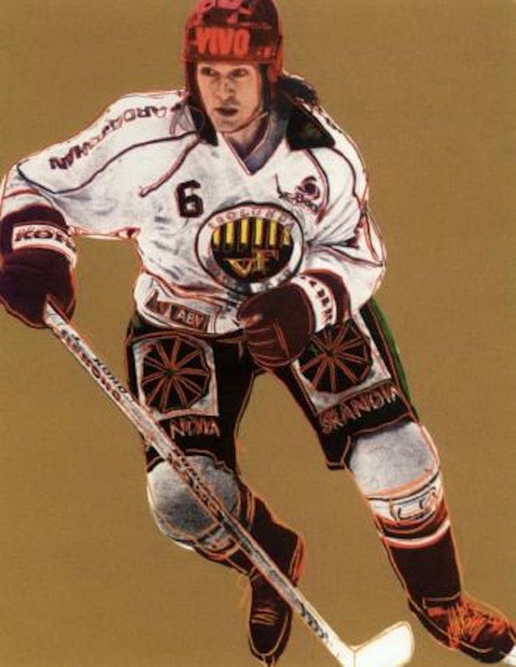 Frolunda hockey player by Andy Warhol