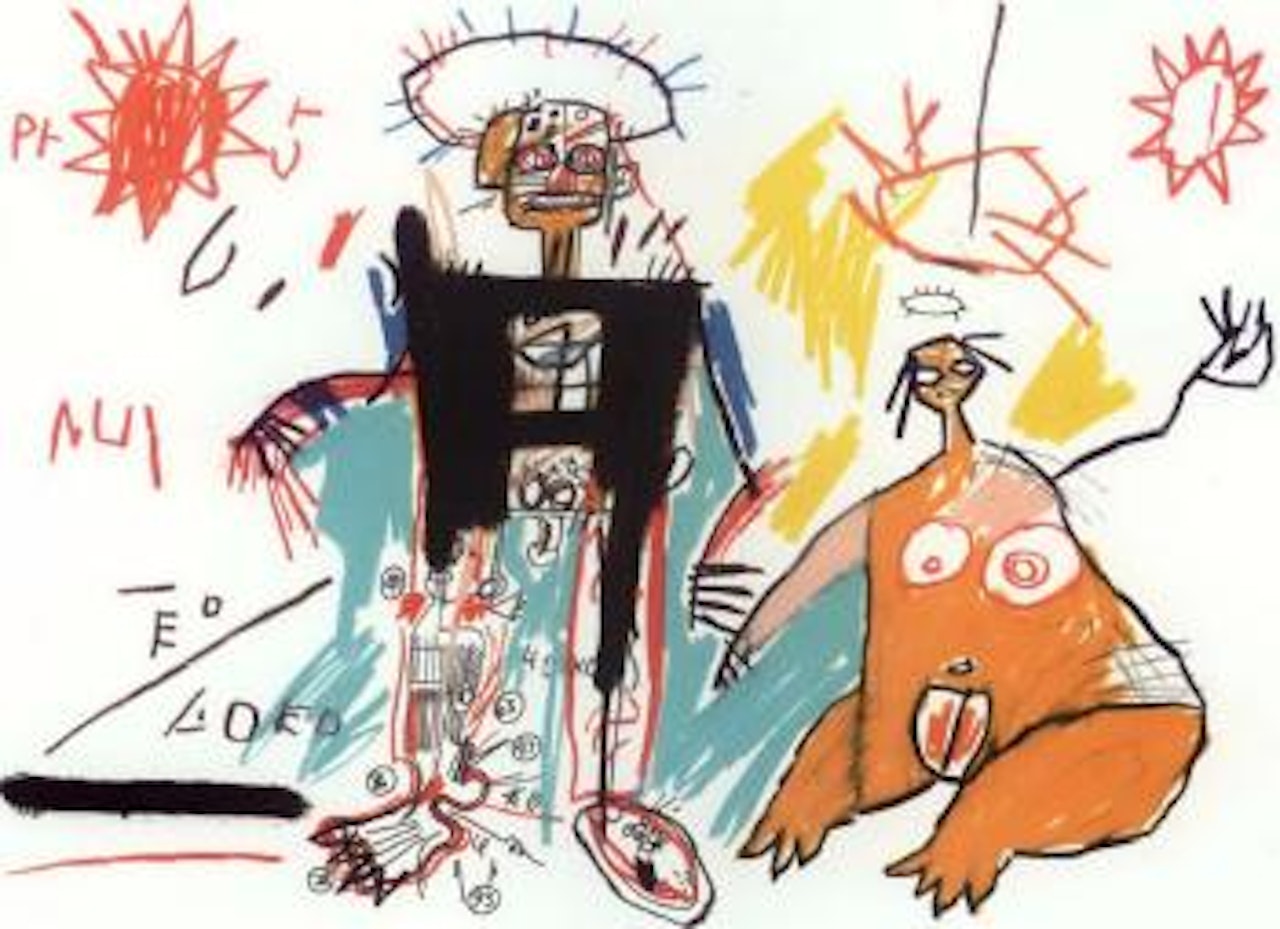 Robotman and woman by Jean-Michel Basquiat