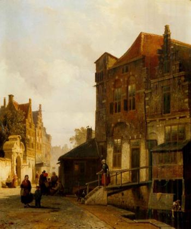 Daily activities in a Dutch town by Cornelis Springer