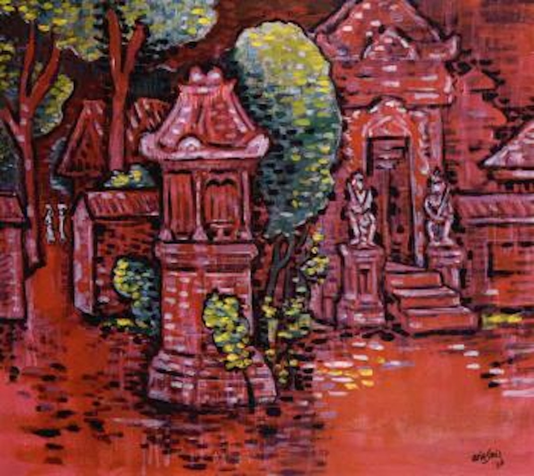 Pura merah muda - pink temple by Arie Smit