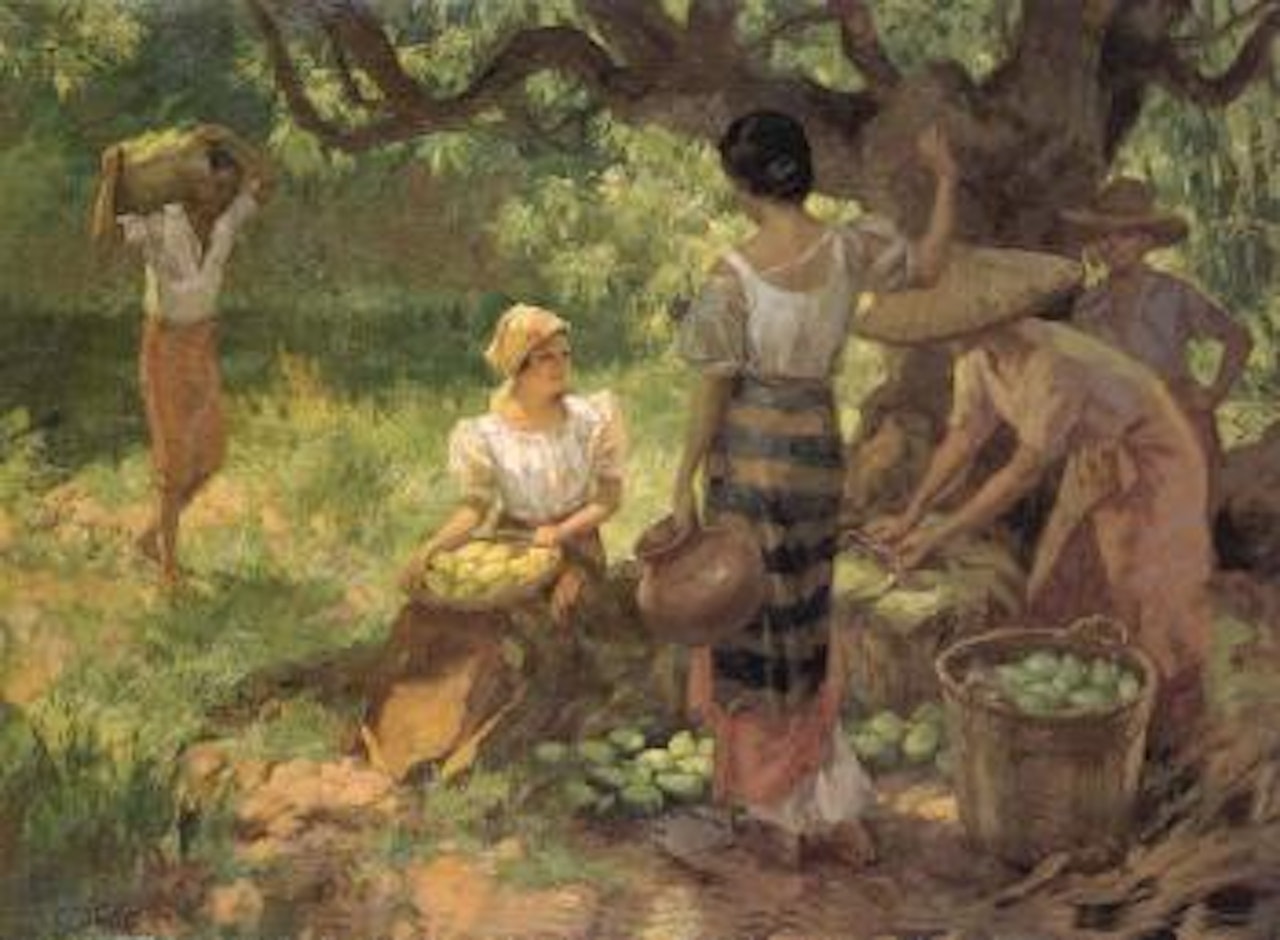 Under the mango tree by Fernando Amorsolo