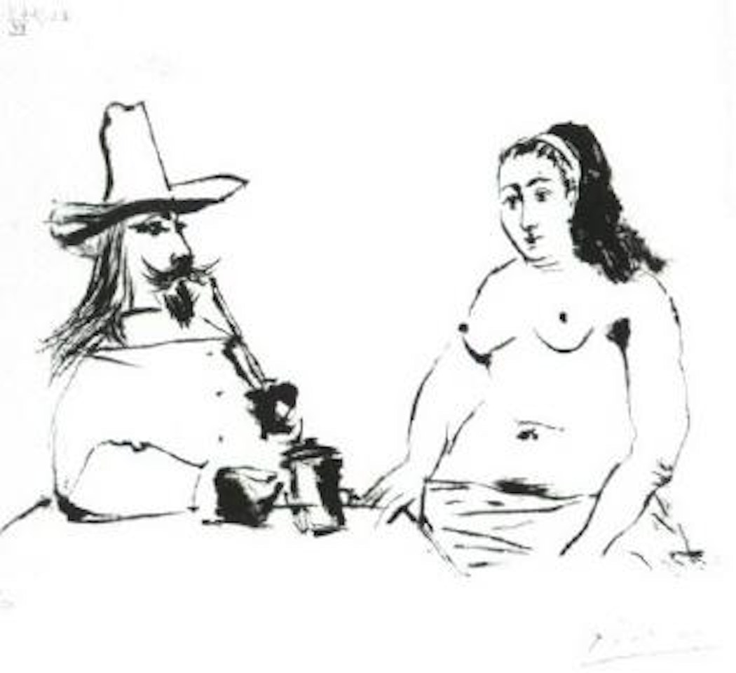 Matin, pipe, femme et chocolat by Pablo Picasso