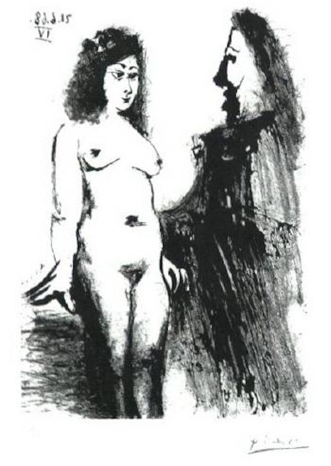 Jeune prostitue et mousquetaire by Pablo Picasso