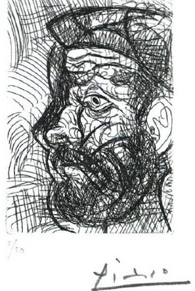 Barbu de profil by Pablo Picasso