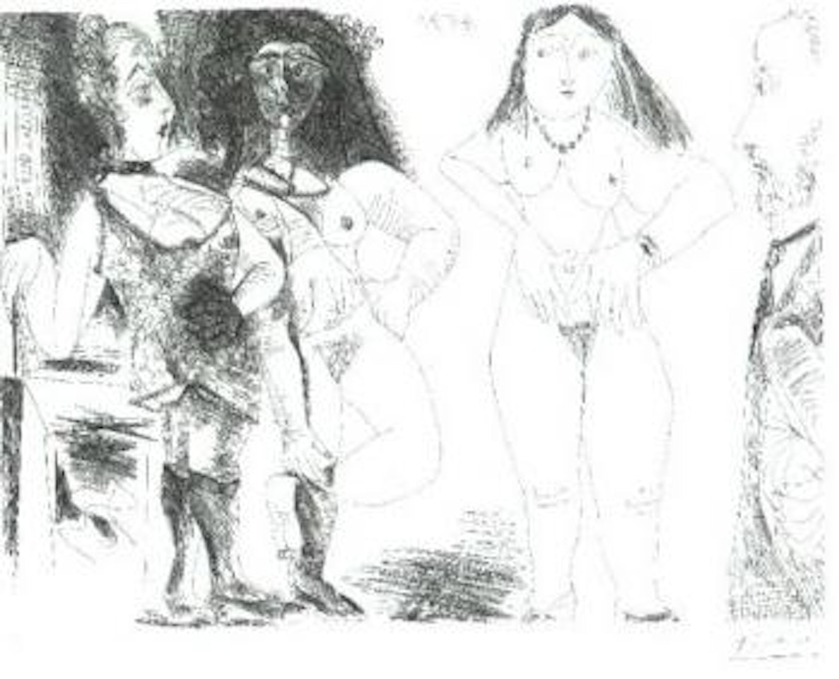 Degas chez les filles, la note by Pablo Picasso