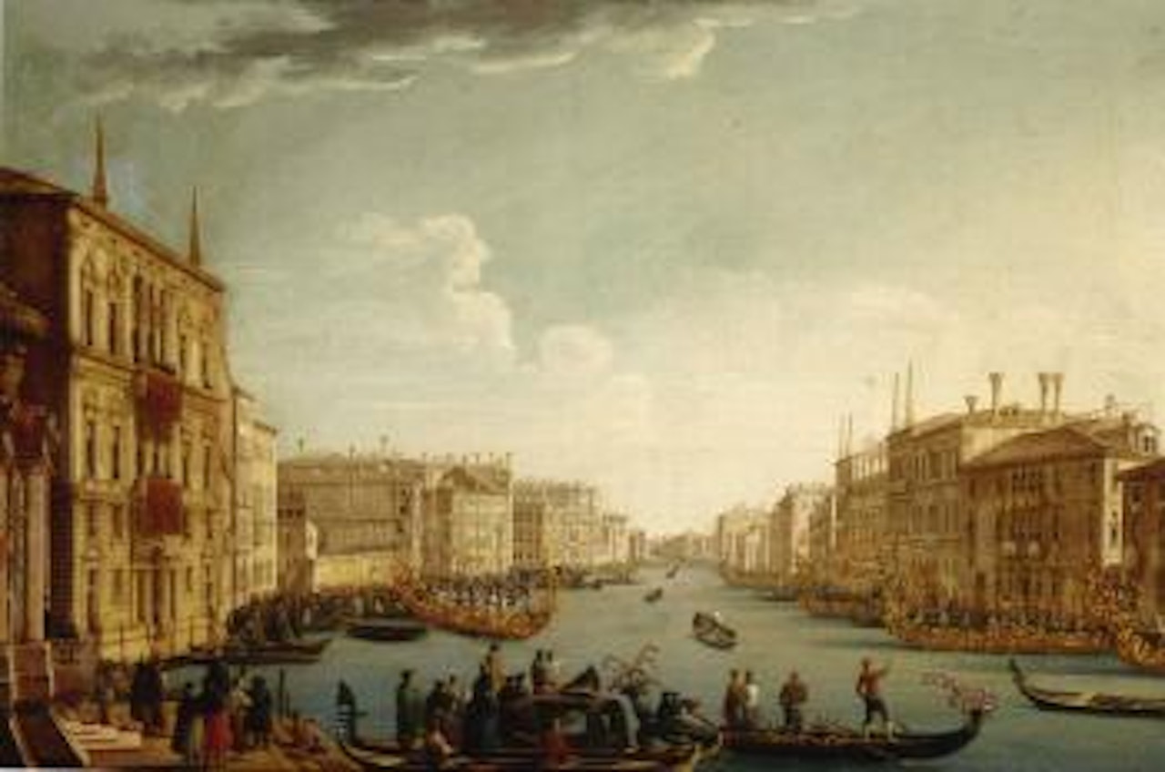 Regatta on Ascension Day in the Grand Canal, Venice by Canaletto