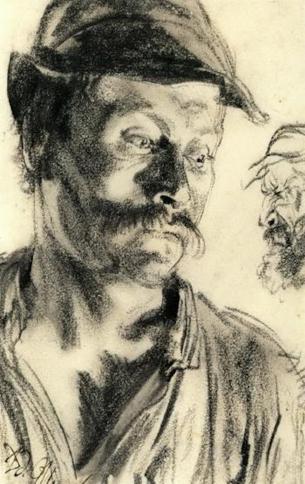 Head of a workman, for iron rolling mill by Adolph Menzel