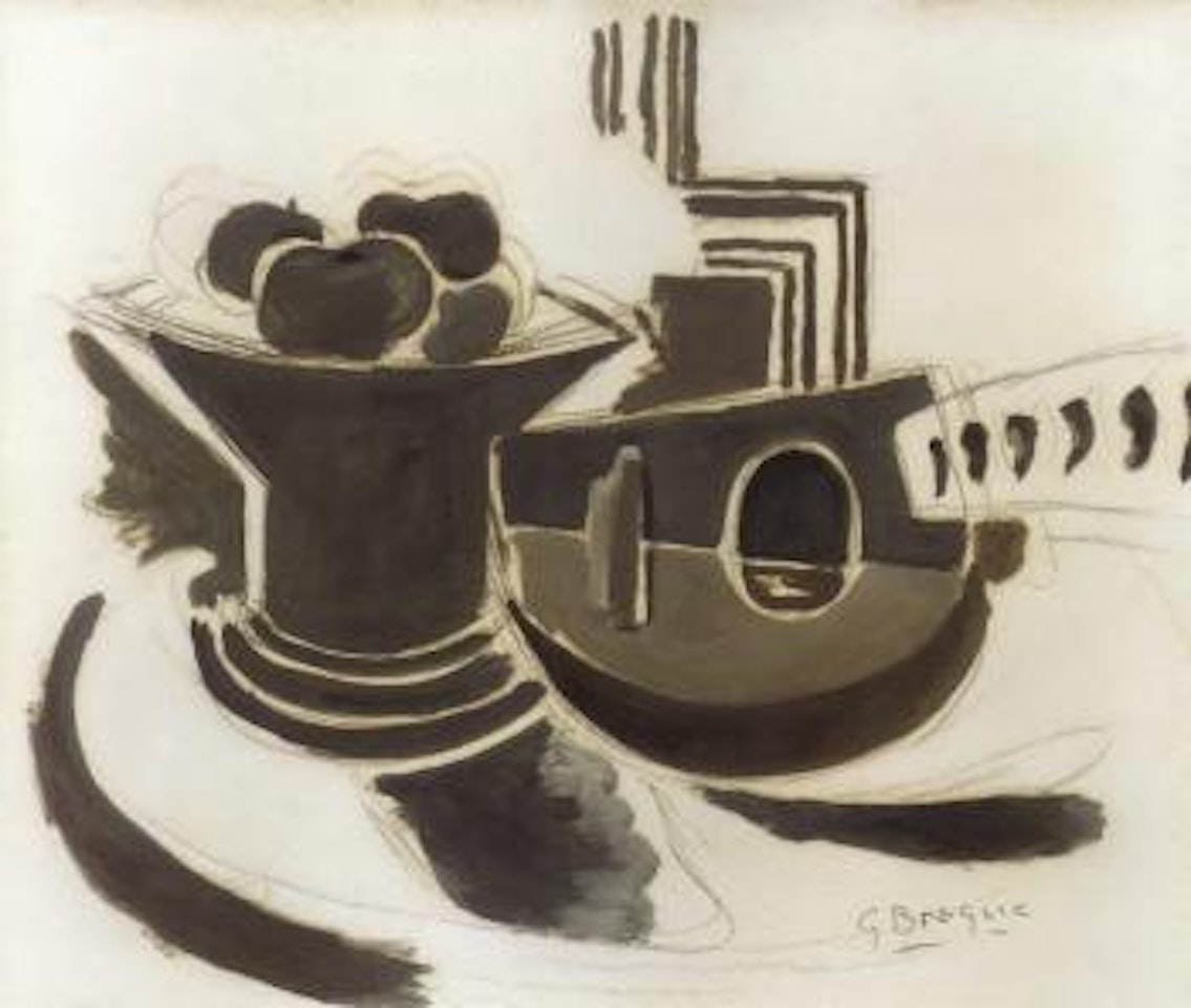 Compotier et mandoline by Georges Braque