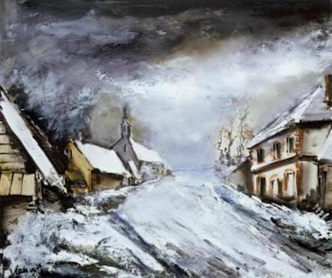 Vue de village sous la neige by Maurice de Vlaminck